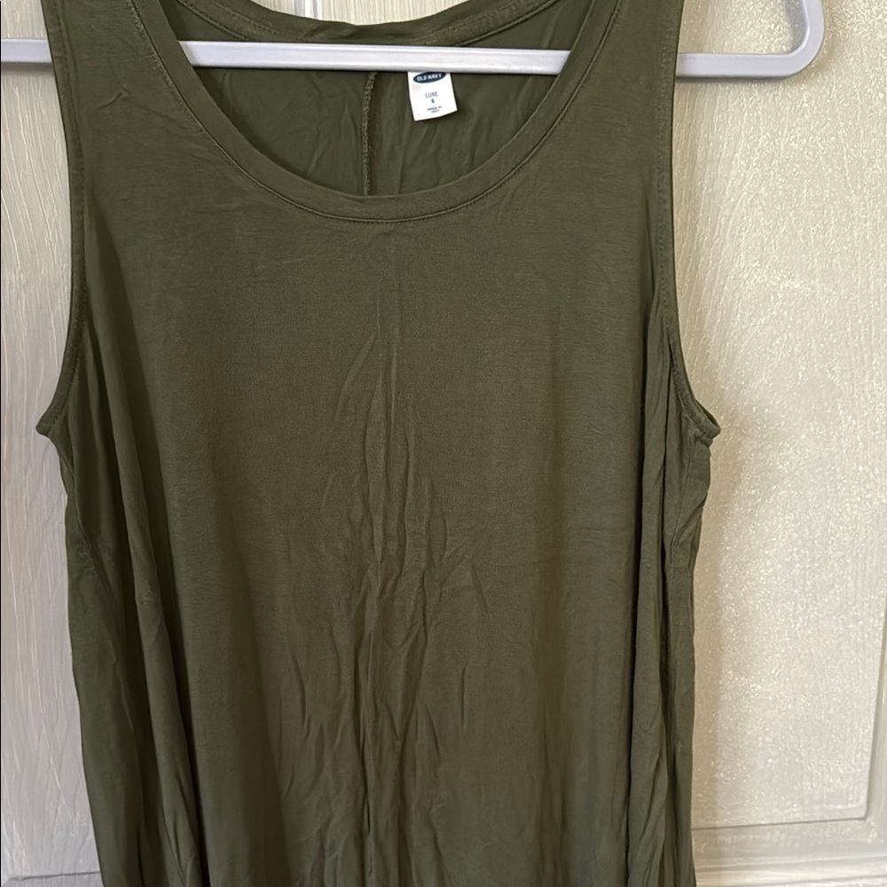 Olive Green Sleeveless Top